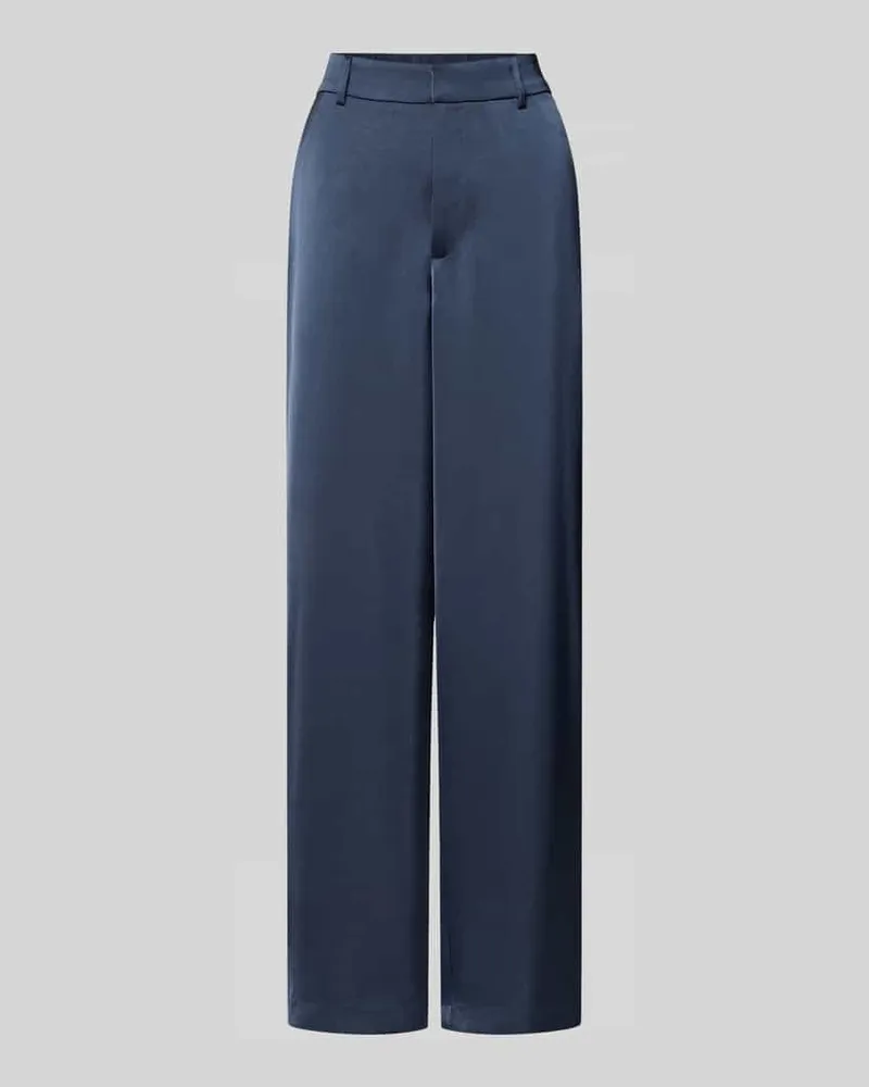 Neo Noir Stoffhose aus Satin Modell 'Emmett Rauchblau