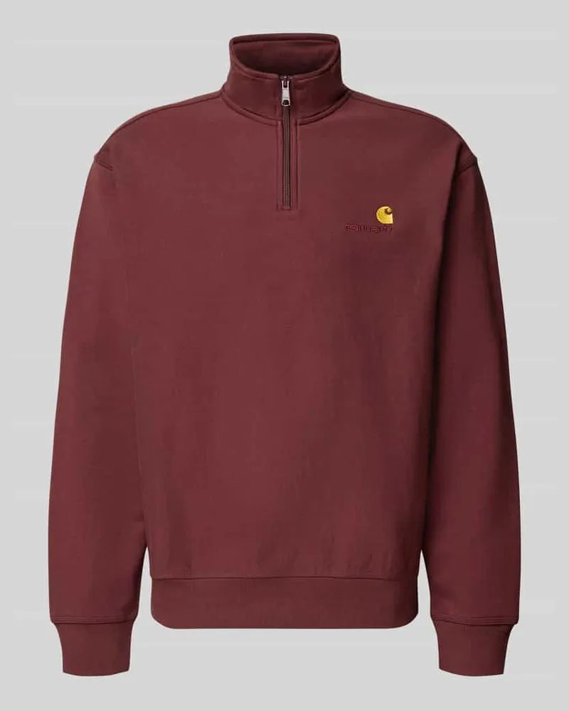 Carhartt WIP Relaxed Fit Sweatshirt aus elastischem Material-Mix Bordeaux