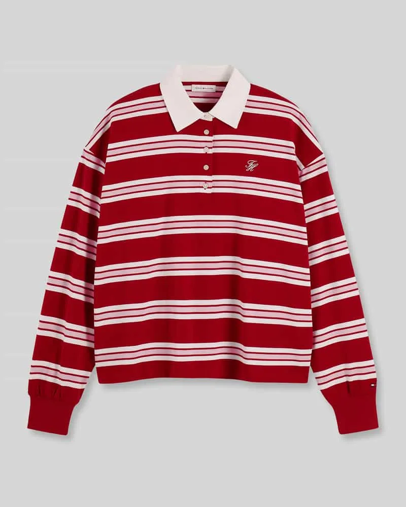 Tommy Hilfiger Langarmshirt aus reiner Baumwolle Kirsche