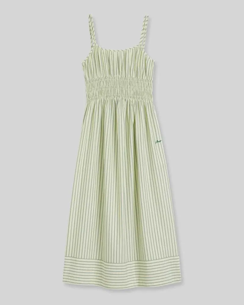 HUGO BOSS Regular Fit Freizeitkleid aus reiner Baumwolle Hellgruen