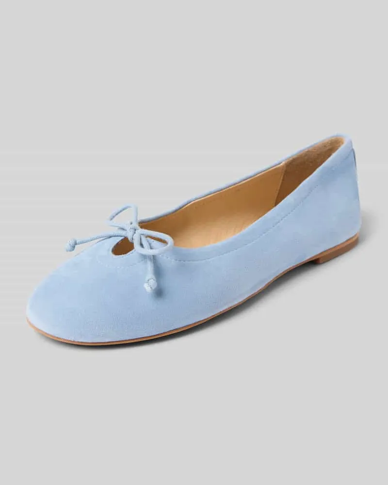 Inuovo Ballerinas aus Leder mit Schleifendetail Royal