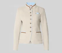 Slim Fit Blazer aus Leinen-Baumwoll-Mix