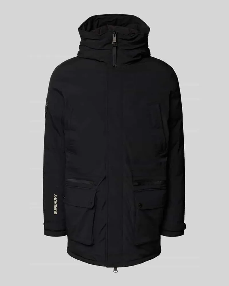 Superdry. Parka mit Kapuze Black