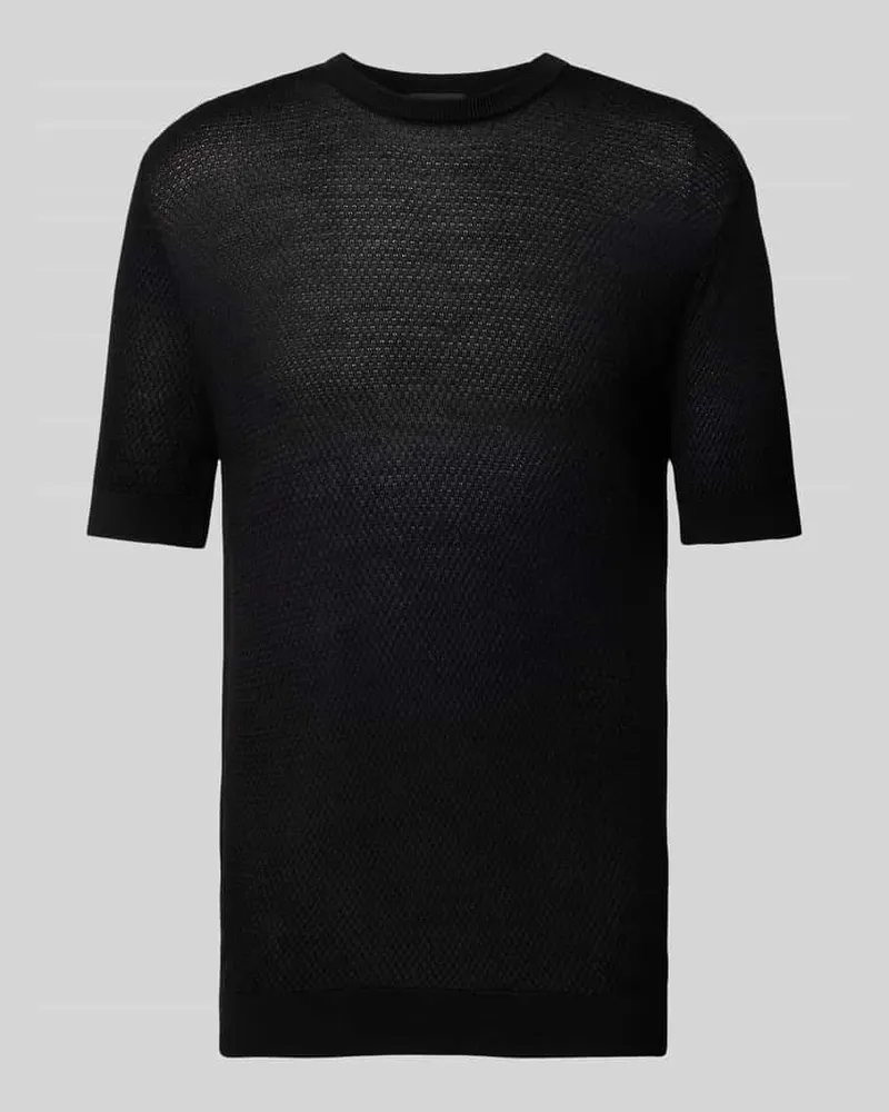 Emporio Armani T-Shirt mit Strukturmuster Black