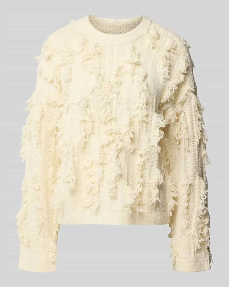 MOSS COPENHAGEN Strickpullover mit Rundhalsausschnitt Modell 'Jennasee Offwhite