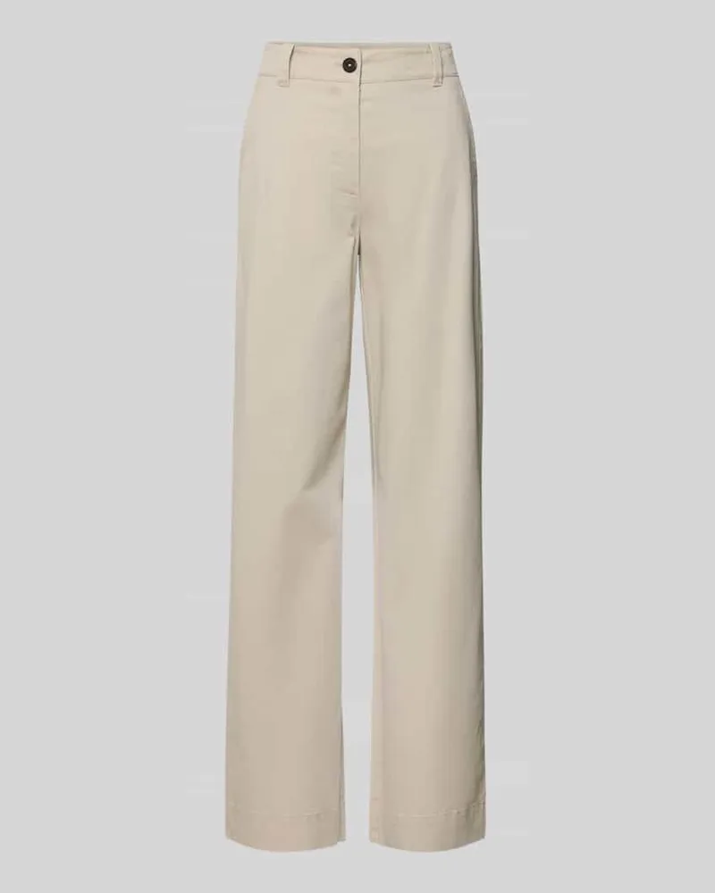Marc O'Polo Regular Fit Hose aus Baumwoll-Mix mit Lyocell-Anteil Beige