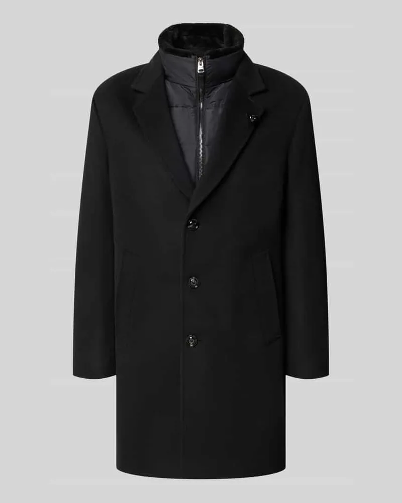 JOOP! Regular Fit Mantel aus Woll-Mix Modell 'Morris Black