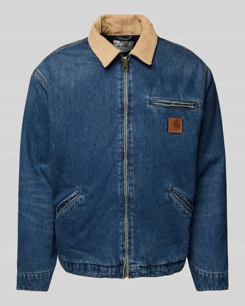Carhartt WIP Jeansjacke mit Reißverschlusstasche Jeansblau