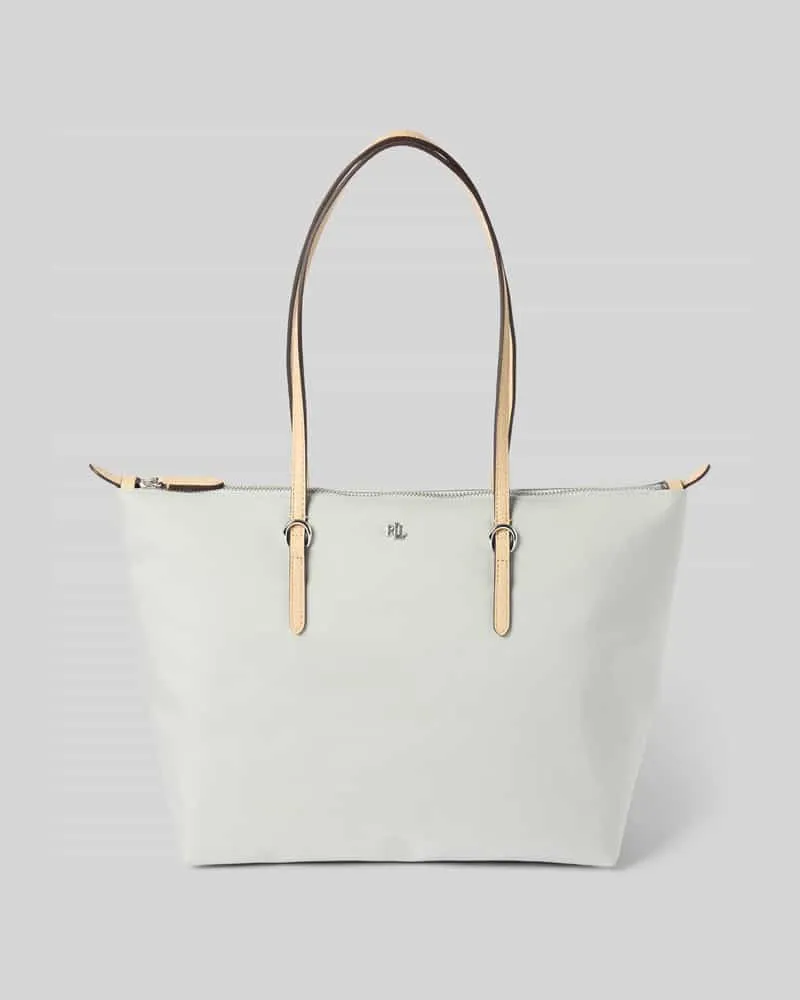 Ralph Lauren Shopper mit Strukturmuster Modell 'KEATON Hellblau
