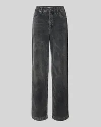 MAC Jeans Wide Leg Hose im 5-Pocket-Design Anthrazit