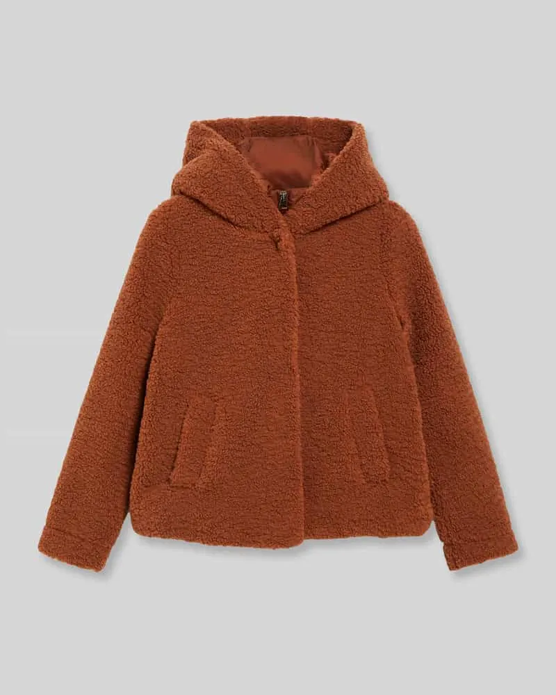 S.Oliver Teddyjacke mit Kapuze Cognac