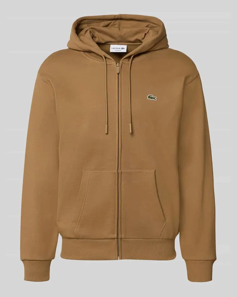 Lacoste Regular Fit Sweatjacke aus Baumwoll-Mix Hazel