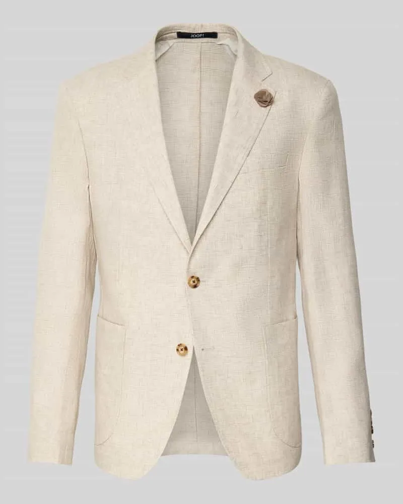 JOOP! Regular Fit 2-Knopf-Sakko aus Leinen Modell 'Hoverest Beige