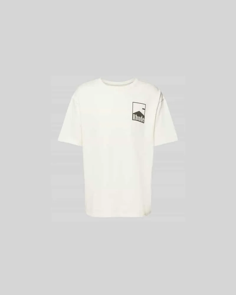 RHUDE T-Shirt mit Label-Detail Offwhite