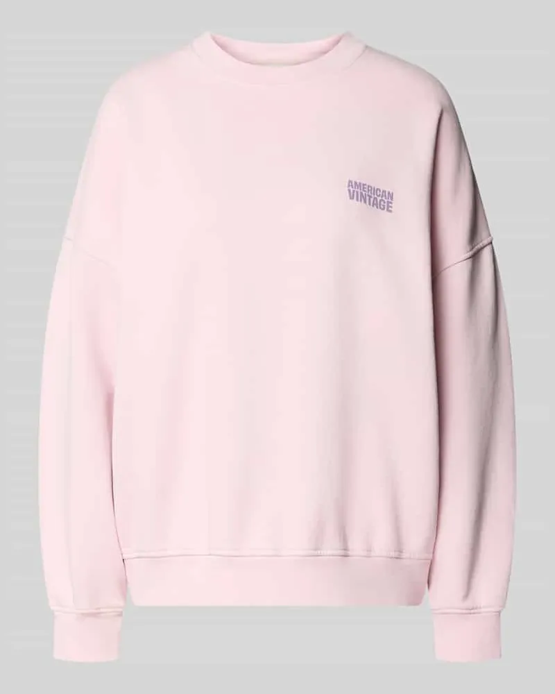 American Vintage Oversized Sweatshirt aus reiner Baumwolle Modell 'PLIIZZY Hellrosa