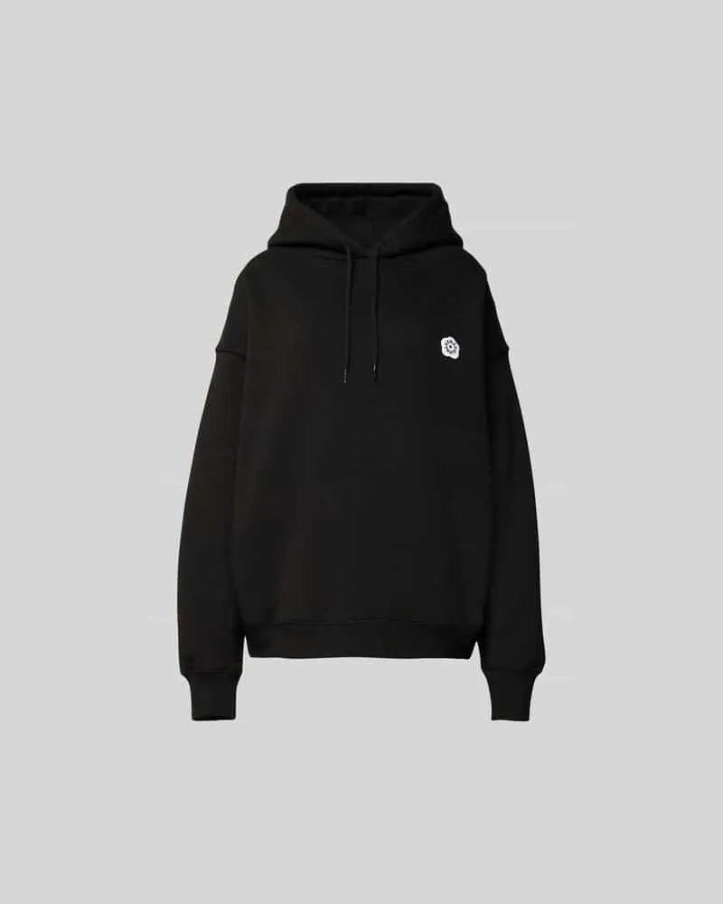 Kenzo Oversized Hoodie mit Label-Print Black