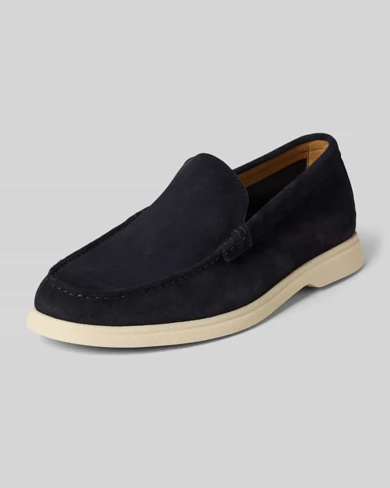 HUGO BOSS Slipper aus echtem Leder Marine