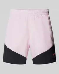 Nike Sweatshorts mit Label-Print Rosa