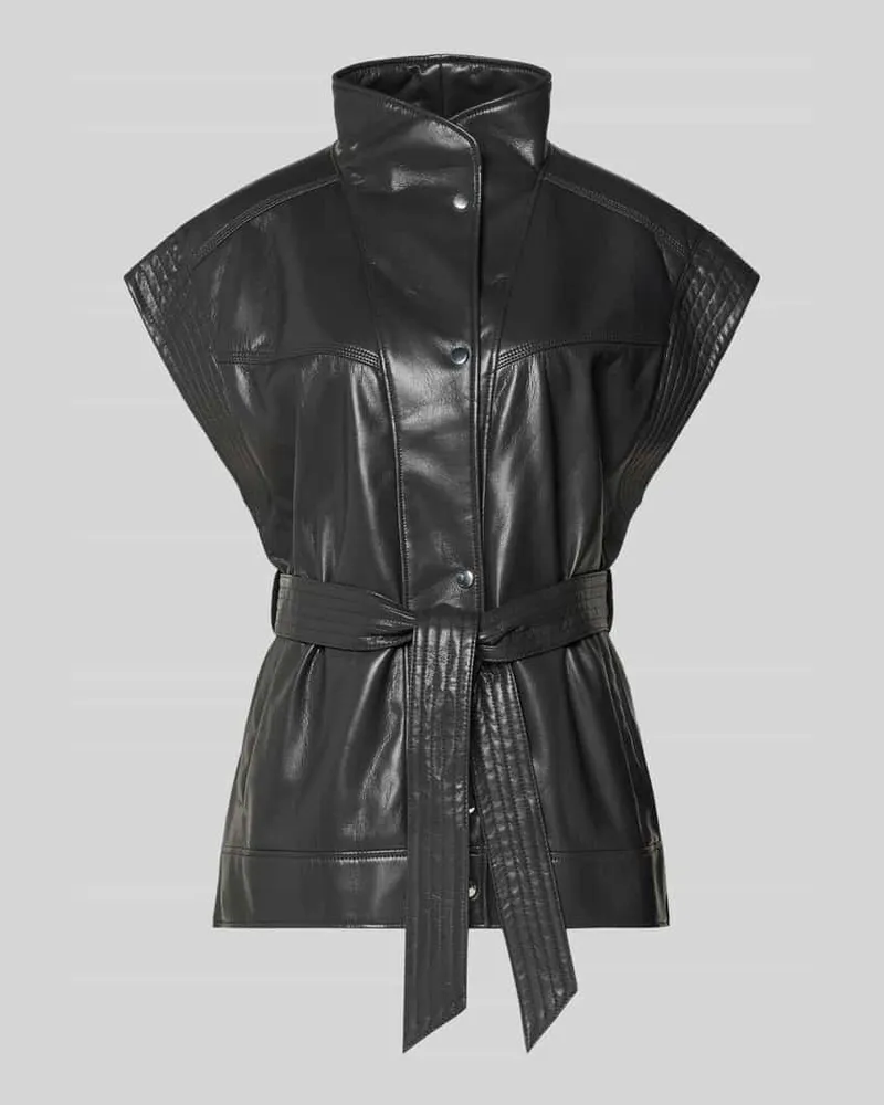 HUGO BOSS Regular Fit Weste mit Viskose-Anteil Modell 'JACARO Anthrazit