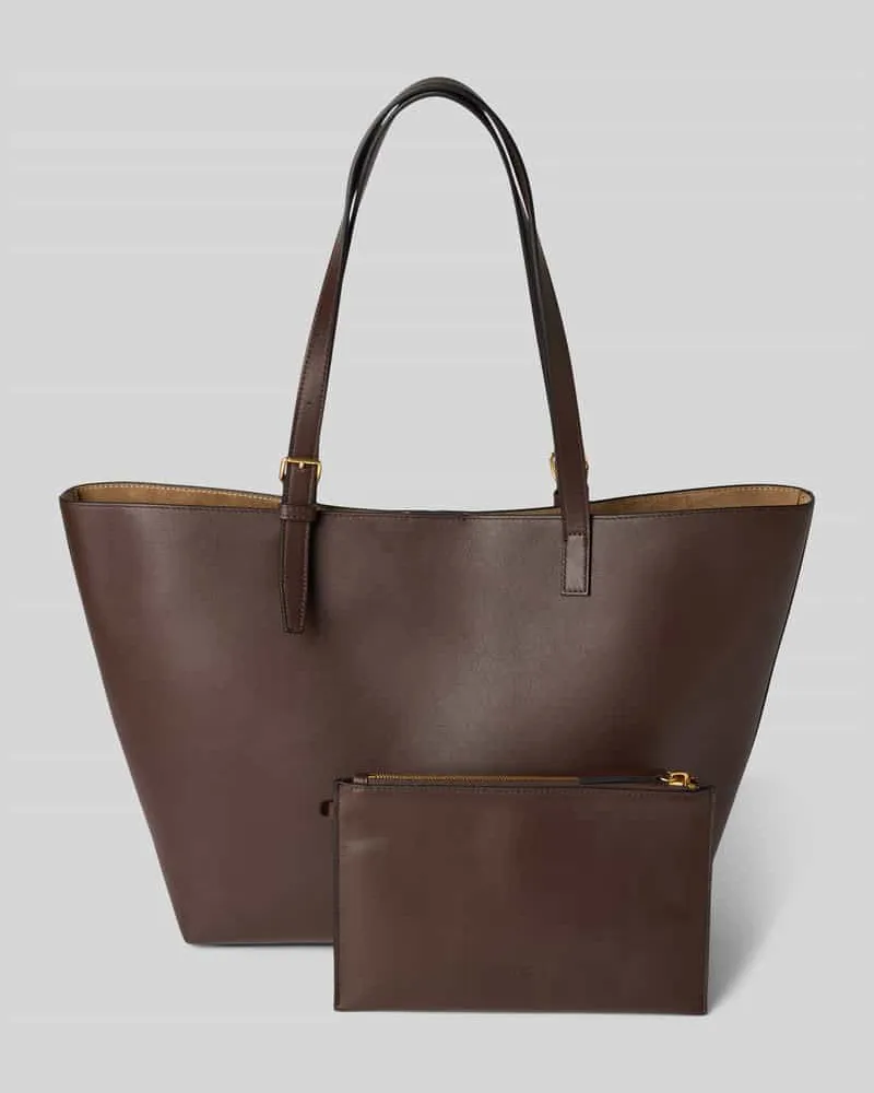 Marc O'Polo Shopper aus echtem Rindsleder Dunkelbraun