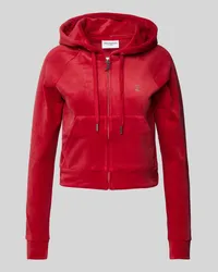 Juicy Couture Sweatjacke mit Kapuze Modell 'MADISON Rot