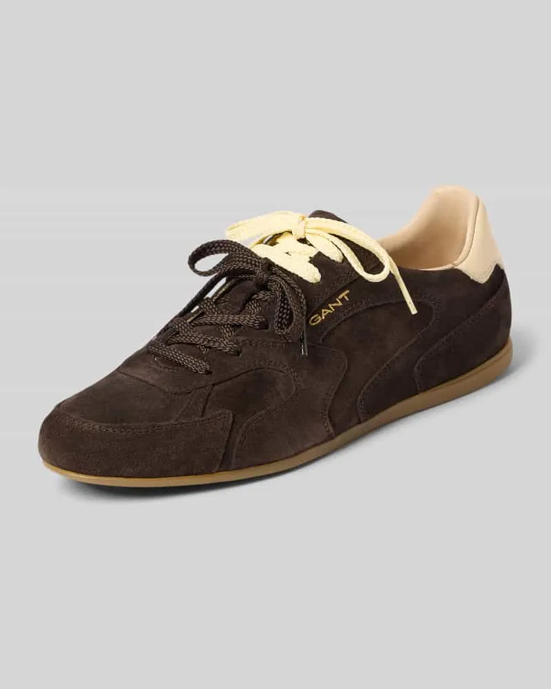 Gant Sneaker aus Leder mit Label-Detail Modell 'Sperly Dunkelbraun