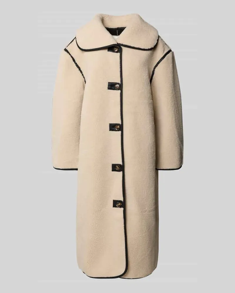 Neo Noir Mantel aus Teddyfell Modell 'Carmen Offwhite
