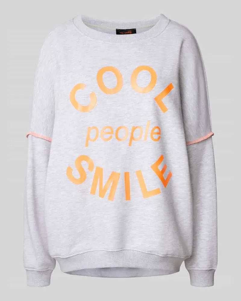 Miss Goodlife Oversized Sweatshirt mit Statement-Print Hellgrau
