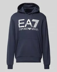 EA7 Hoodie mit Label-Print Modell 'SPRAY Marine