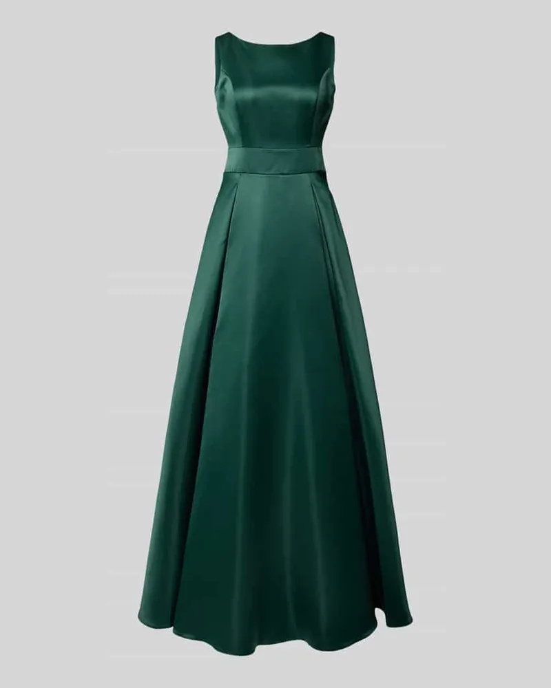 TROYDEN Abendkleid mit Rundhalsausschnitt Dunkelgruen