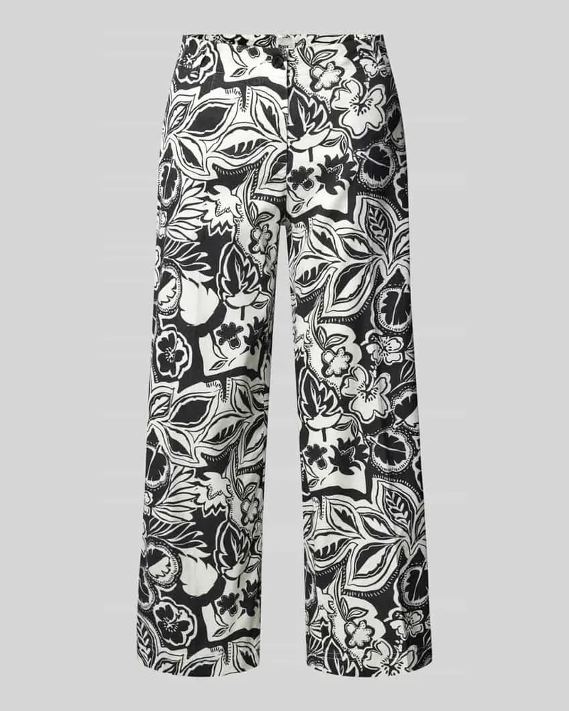 Brax Straight Leg Leinenhose mit verkürztem Schnitt Black