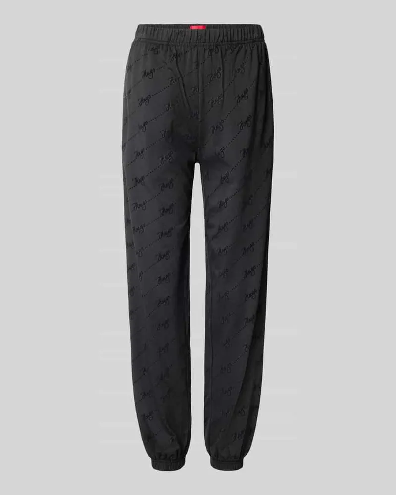 HUGO BOSS Regular Fit Sweatpants aus Baumwoll-Mix Modell 'LOKKY Black