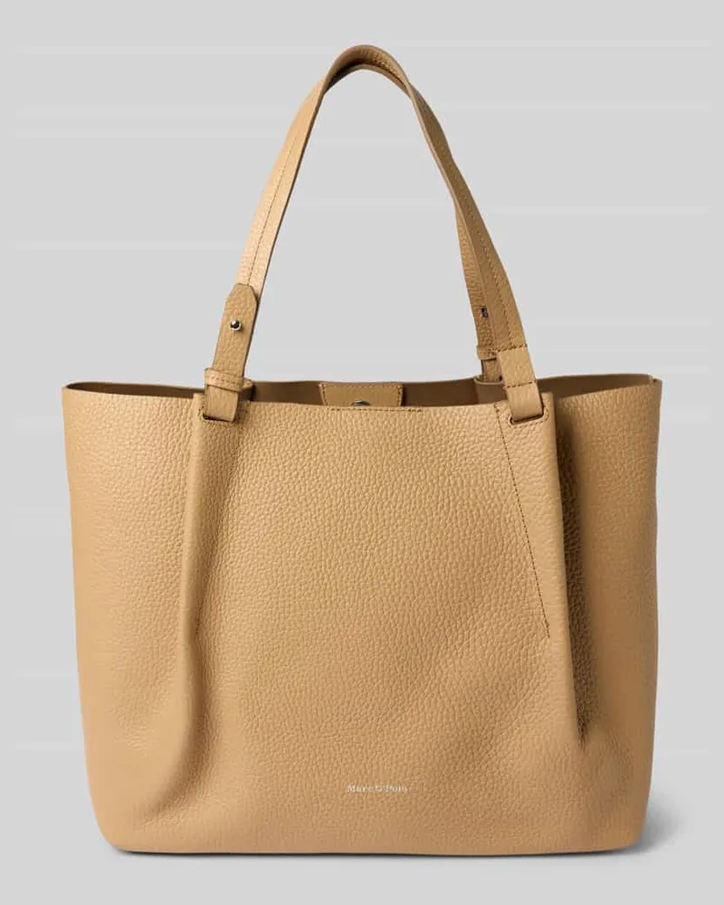 Marc O'Polo Shopper aus genarbtem Rindsleder Camel