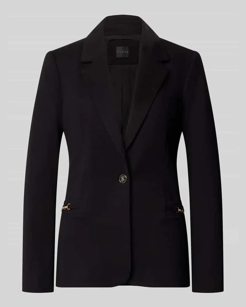 Guess Slim Fit Blazer mit Zier-Applikationen Modell 'WANDA Black