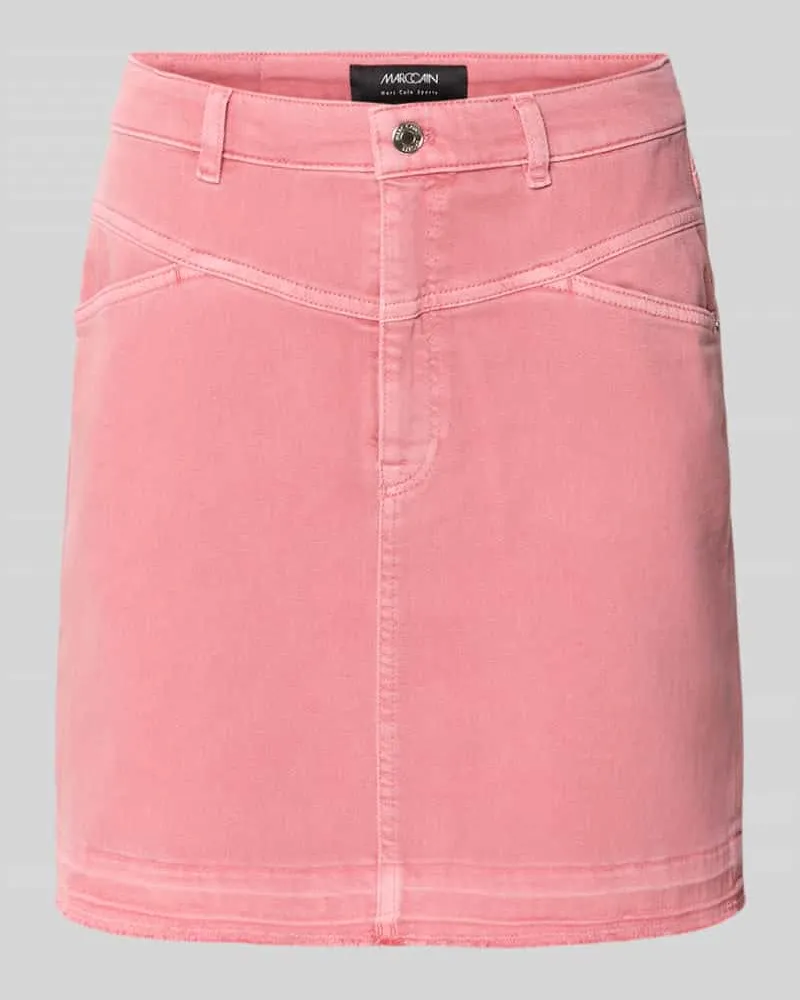 Marc Cain Straight Fit Minirock in Denim-Optik Pink
