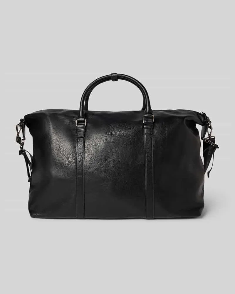 Valentino Garavani Weekender in Leder-Optik mit Logo-Applikation Modell 'Infinity Black