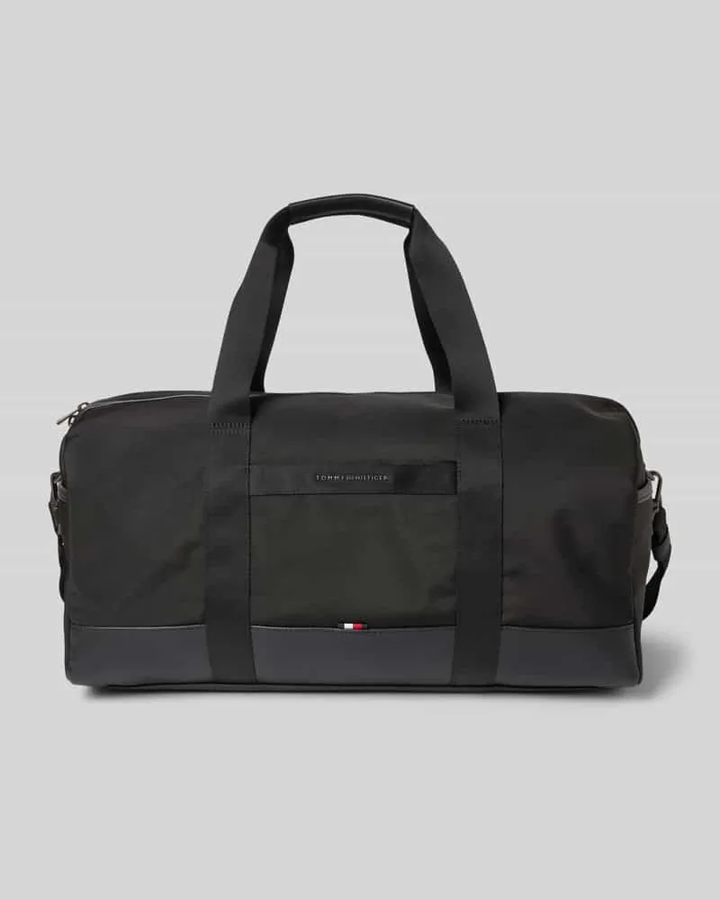 Tommy Hilfiger Weekender mit Label-Schriftzug aus Metall Black