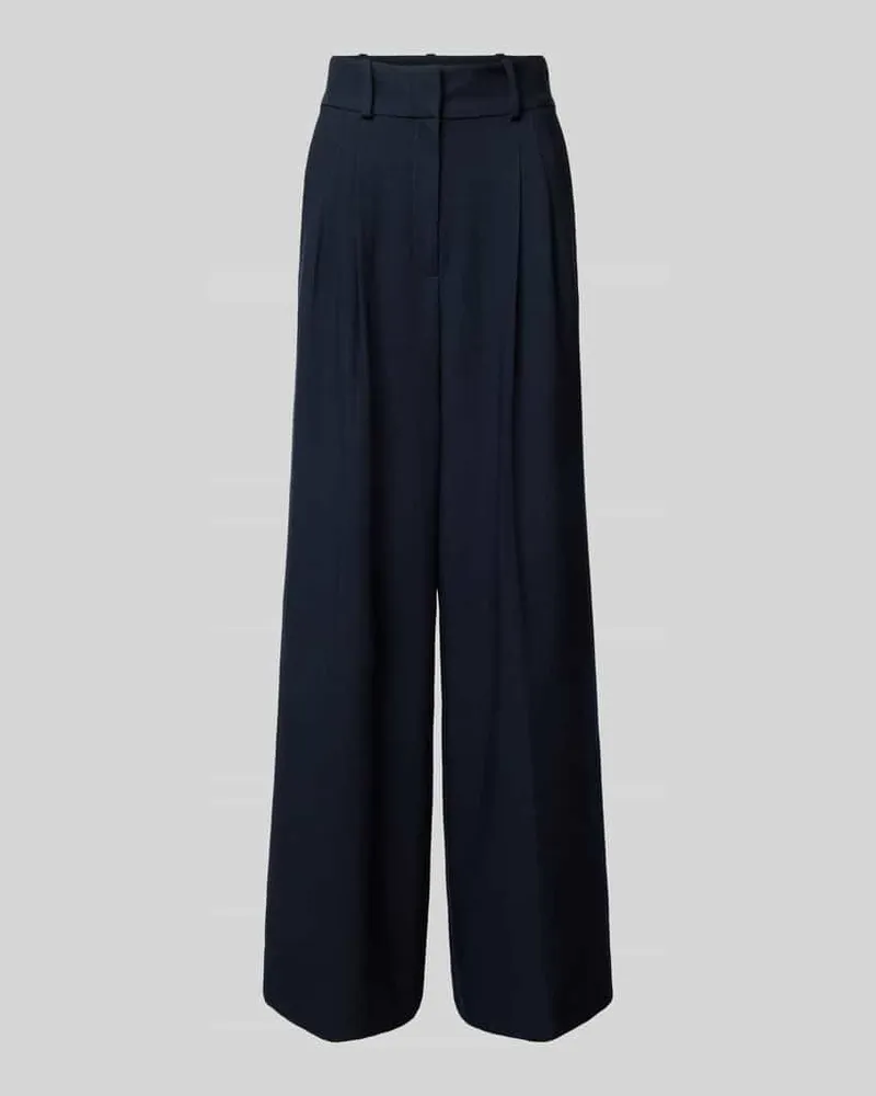 IVY & OAK Wide Leg Stoffhose mit Bundfalten Modell 'PRESCILLIA ANN Marine