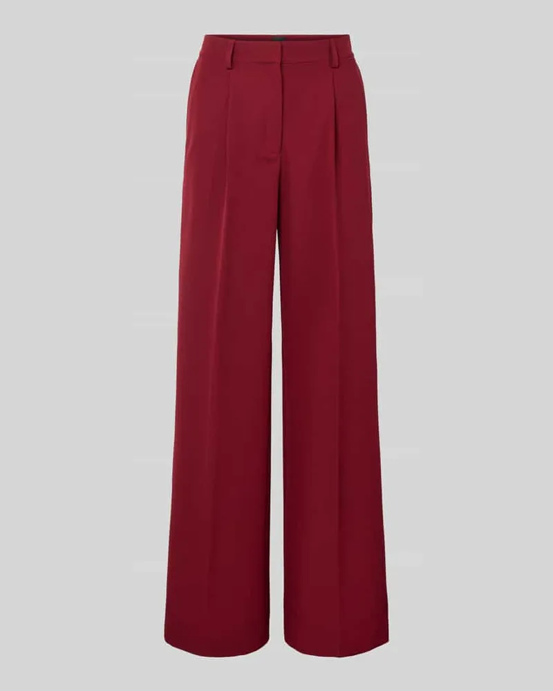 HUGO BOSS Regular Fit Hose mit weitem Bein Bordeaux