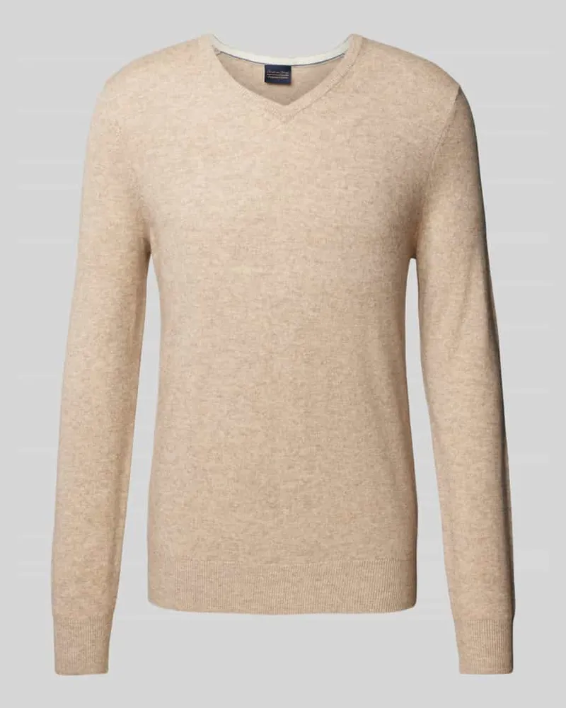 Christian Berg Strickpullover aus reinem Kaschmir Hellbraun