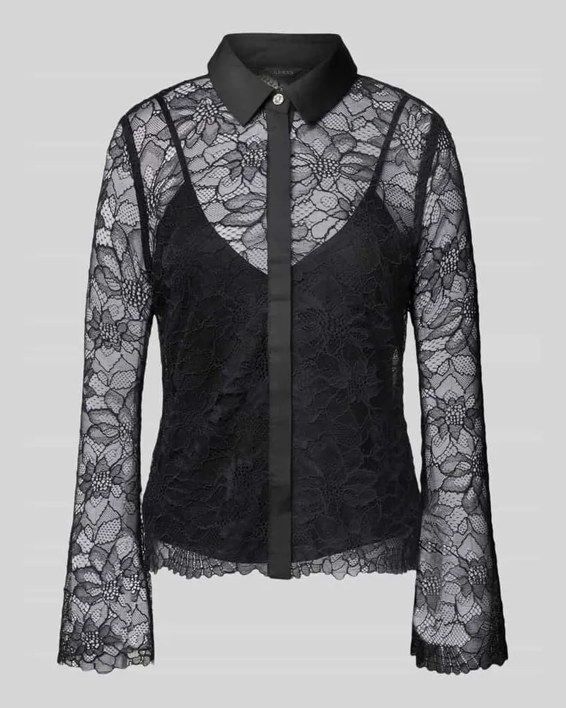 Guess Regular Fit Bluse im 2-in-1-Look Black