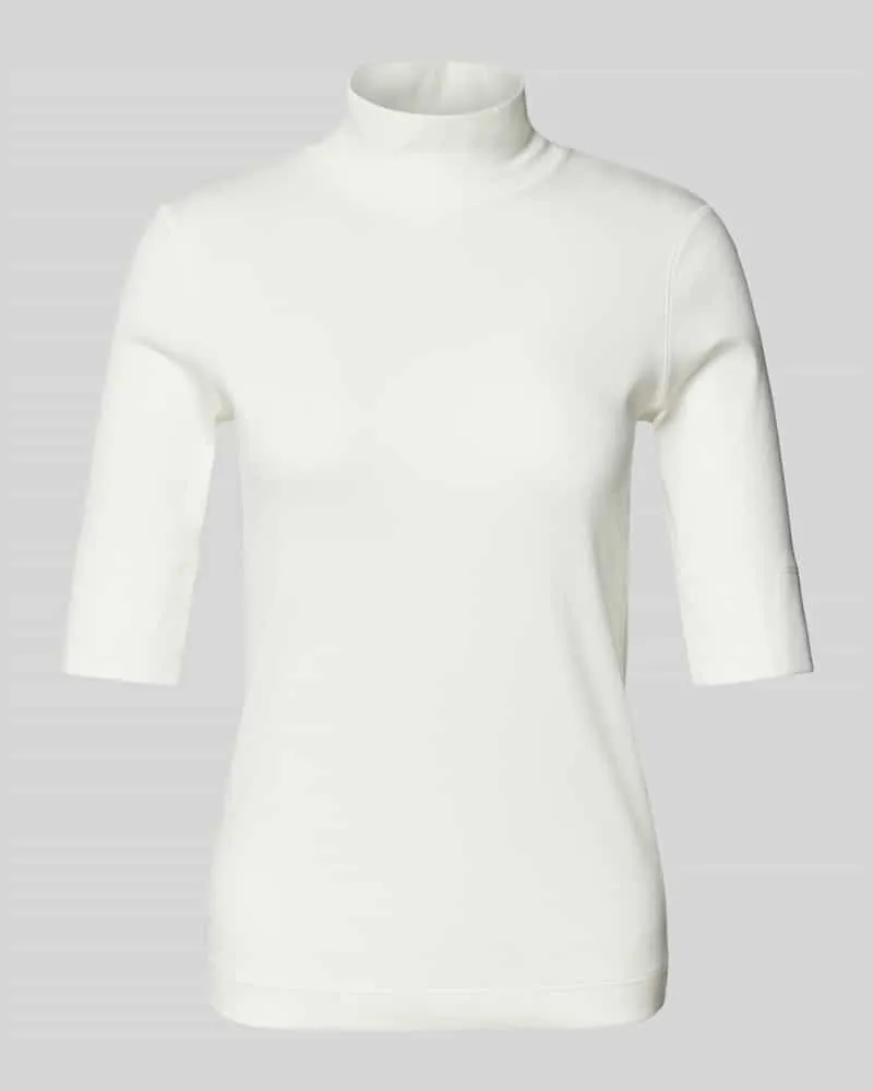 Marc Cain T-Shirt mit Stehkragen Offwhite