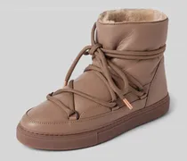 Lederstiefel mit Label-Stitching