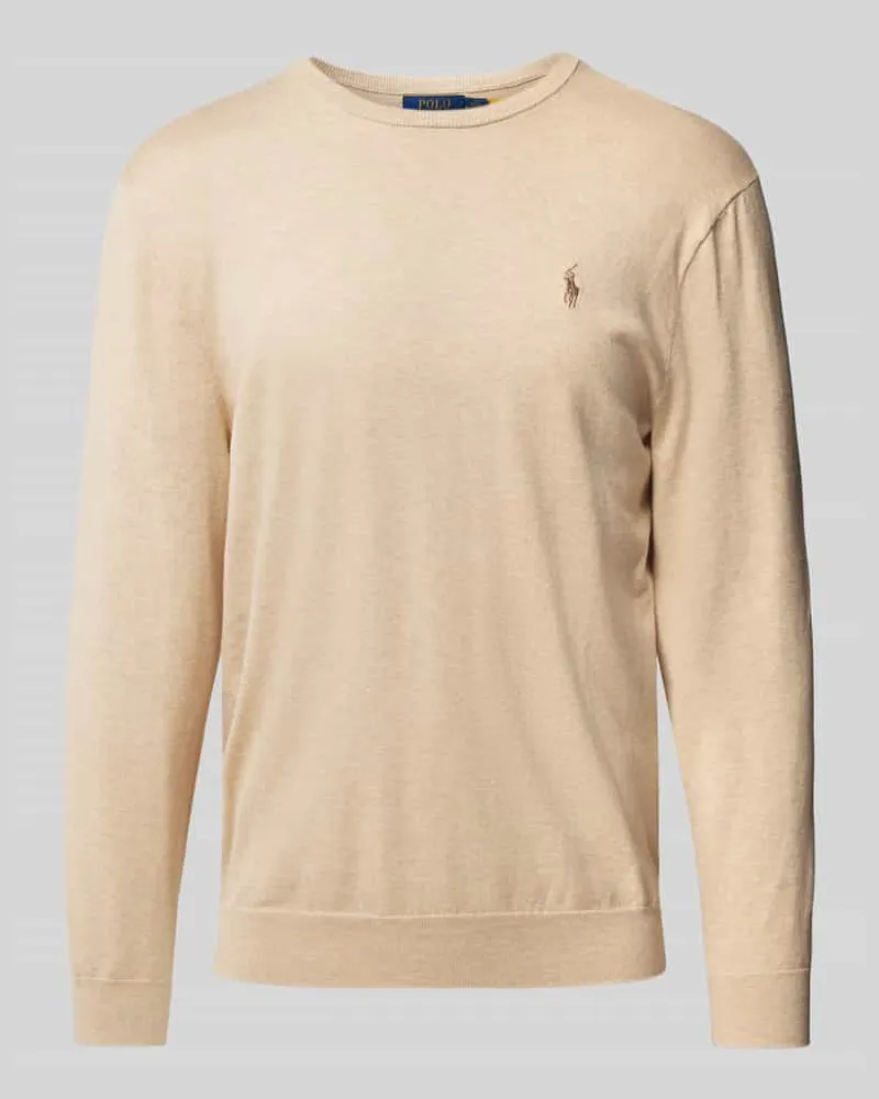 Ralph Lauren Strickpullover mit Rundhalsausschnitt Camel