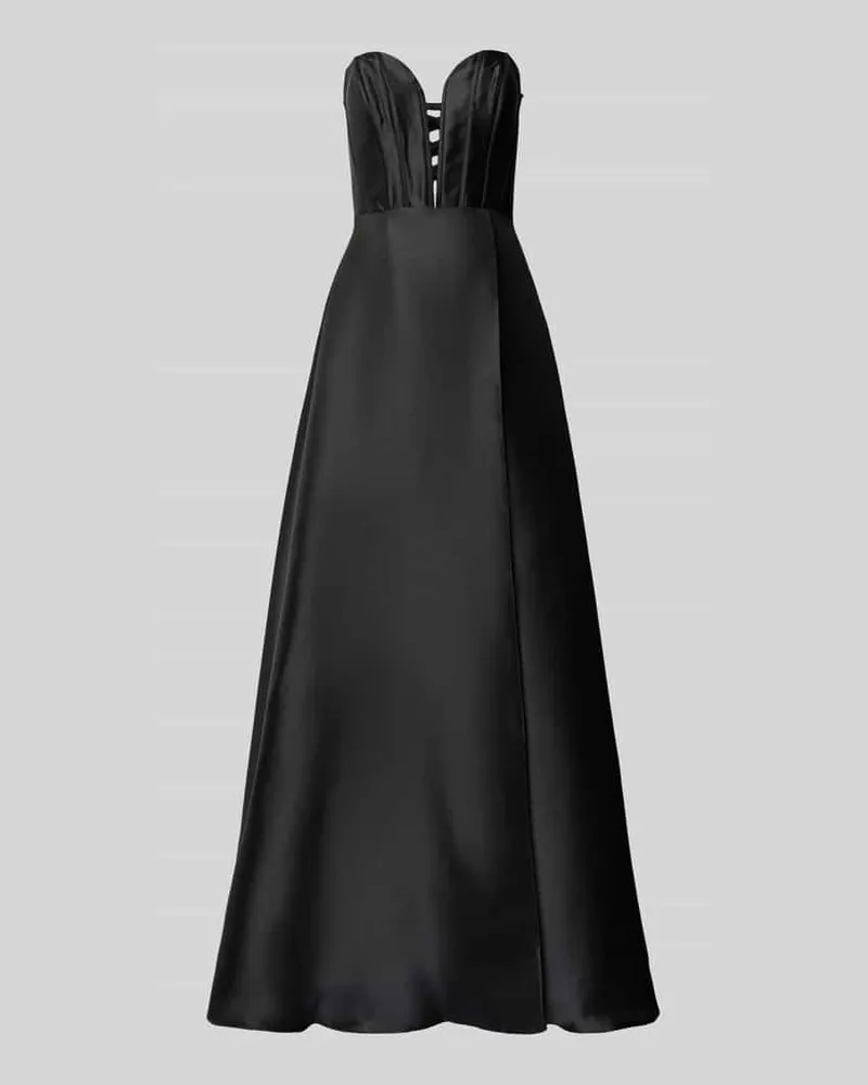 LUXUAR Abendkleid in trägerlosem Design Black