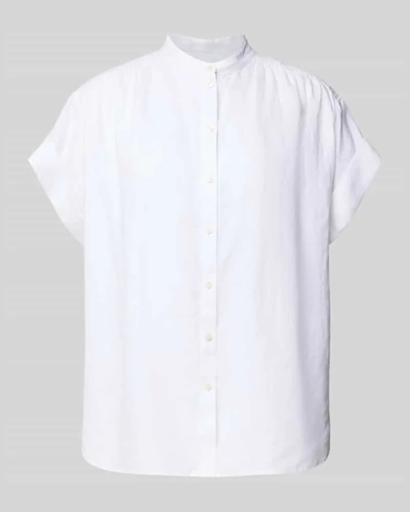 HUGO BOSS Loose Fit Hemdbluse aus reinem Leinen Modell 'Boleana Weiss