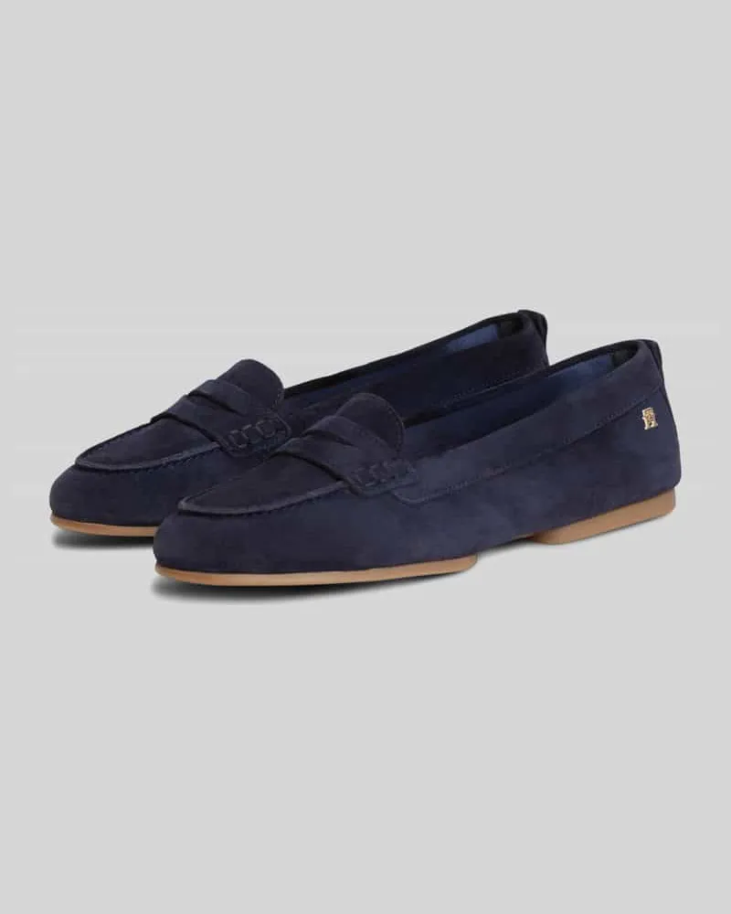 Tommy Hilfiger Loafer aus echtem Leder Dunkelblau