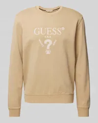 Guess Sweatshirt mit Label-Print Modell 'TREATED Mud