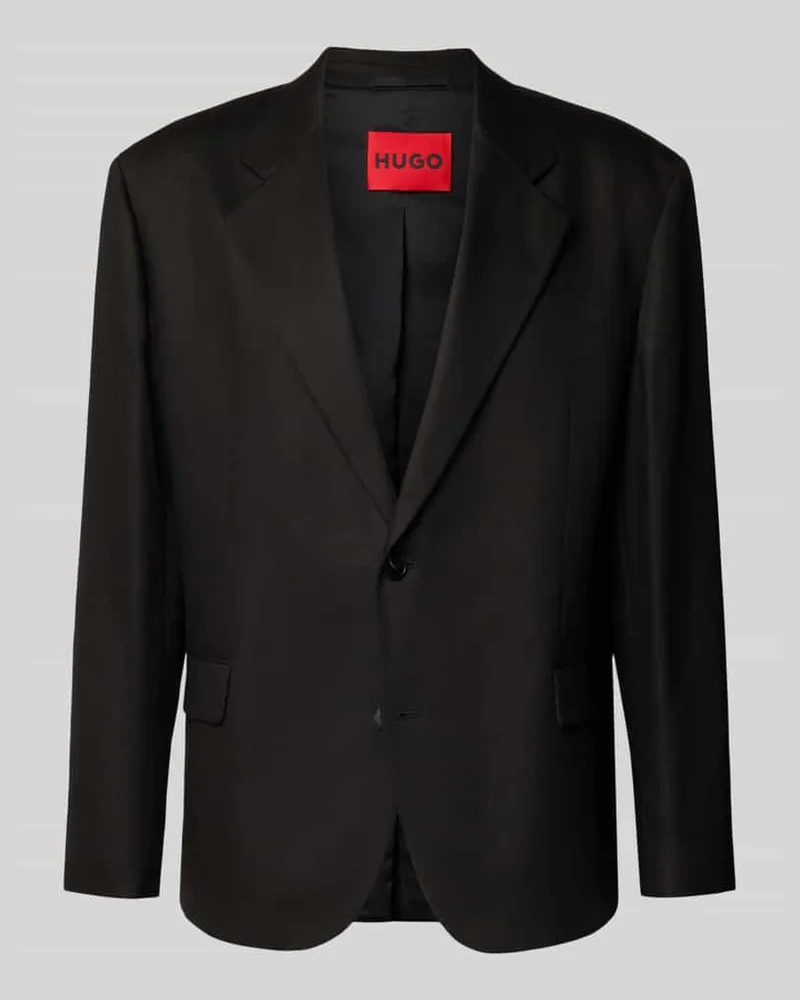 HUGO BOSS Modern Fit Sakko aus Lyocell-Baumwoll-Mix Modell 'Ulan251F3X Black