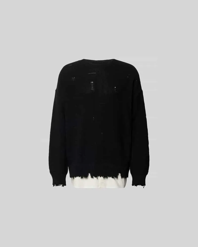 Maison Margiela Relaxed Fit Pullover im Used-Look Black